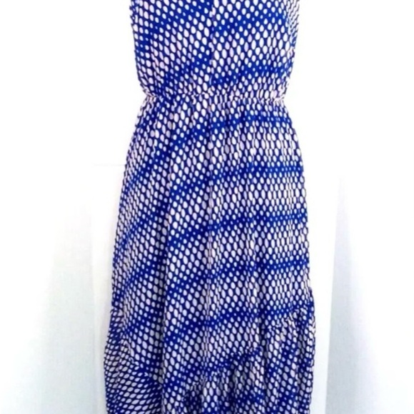 Geometric Print Cross Back Maxi Dress NWT - Picture 3 of 6